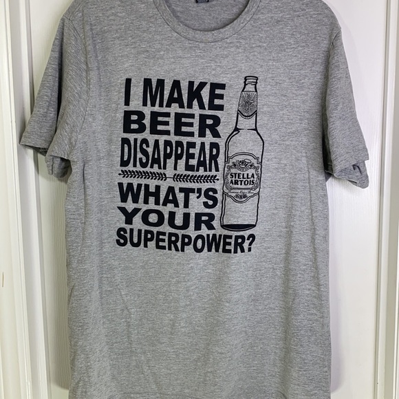 District - Gray Graphic Beer Shirt Size Large - Picture 2 of 5